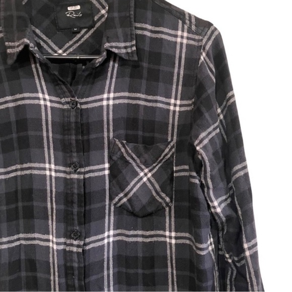 Rails Bianca Shirt Dress or Tunic in Onyx, Slate & White Combo - Picture 8 of 11